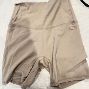 High-Waisted Tan Shorts